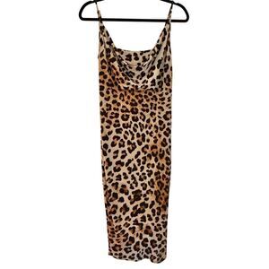 ASOS maternity NWT leopard cowl neck fitted dress 4